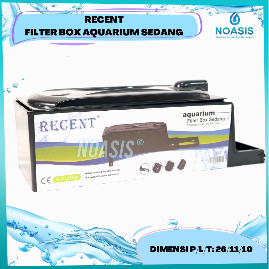 RECENT Box Filter Medium Aquarium Aquascape Filter Box Medium Box Kosong Sedang