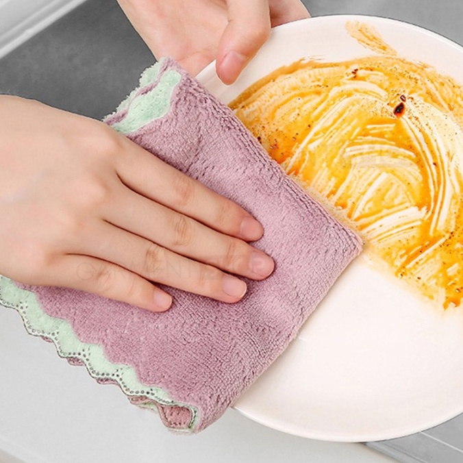 KAIN LAP MICROFIBER SERBET ANTI MINYAK PEMBERSIH PIRING GELAS ALAT DAPUR BEST SELLER