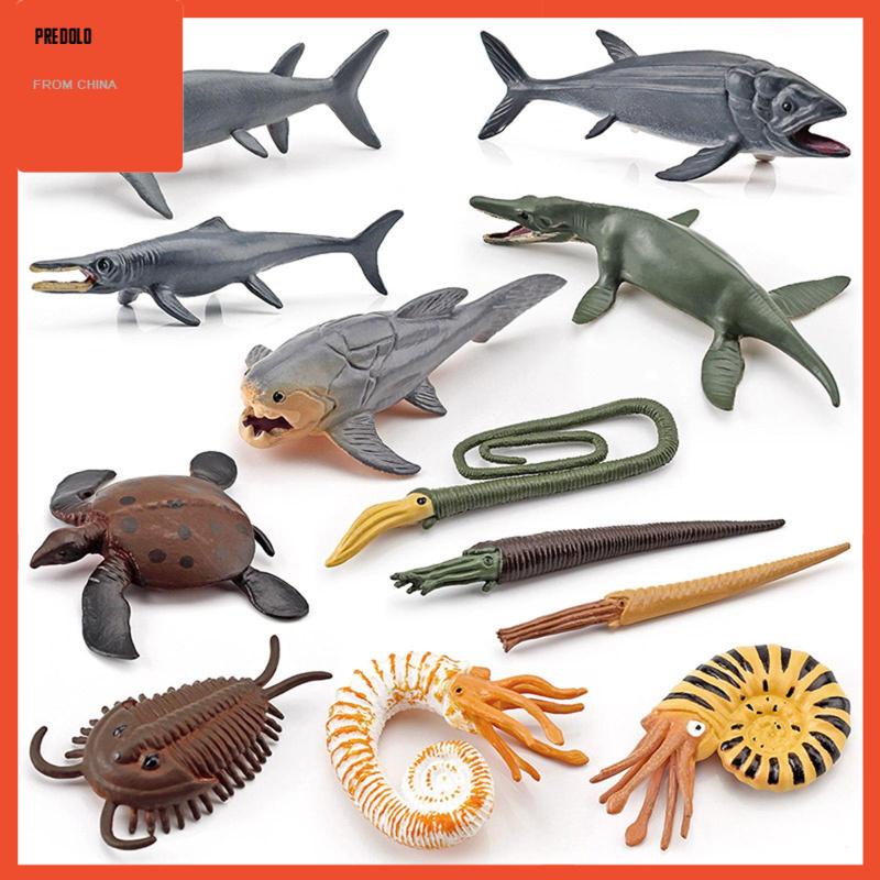 6 Pieces Prehistoric Marine Animal Model Sea Creature Figurine Decor