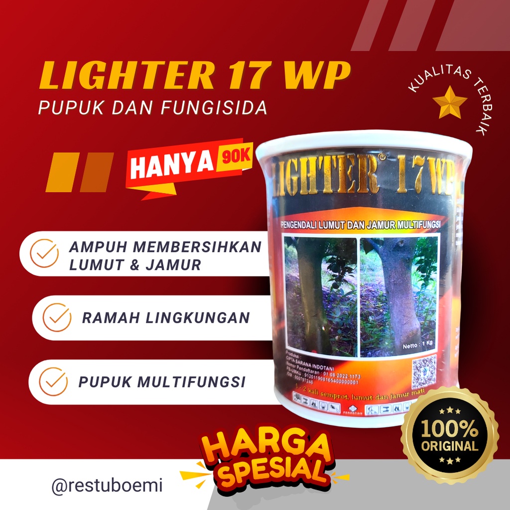 LIGHTER 17WP (SPESIALIS LUMUT/JAMUR TAHUNAN YANG MEMBANDEL PADA TANAMAN
