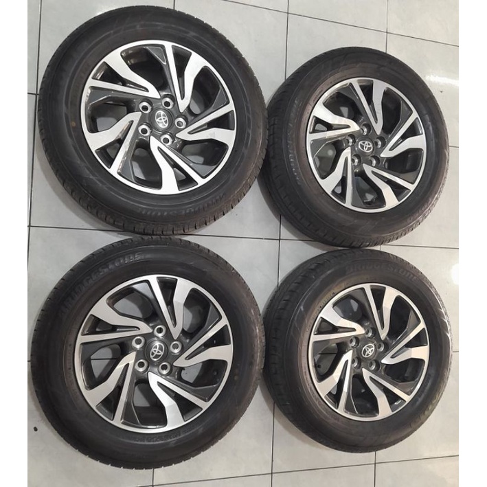 Velg Variasi Pelek Mobil Seken OEM Toyota Innova Facelift Ring 16 H5x114,3 + Ban BS 205 65 R16 Buat 