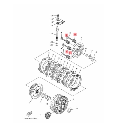 PER KOPLING R25 MT25 ORIGINAL YGP 1WD-E6333-10