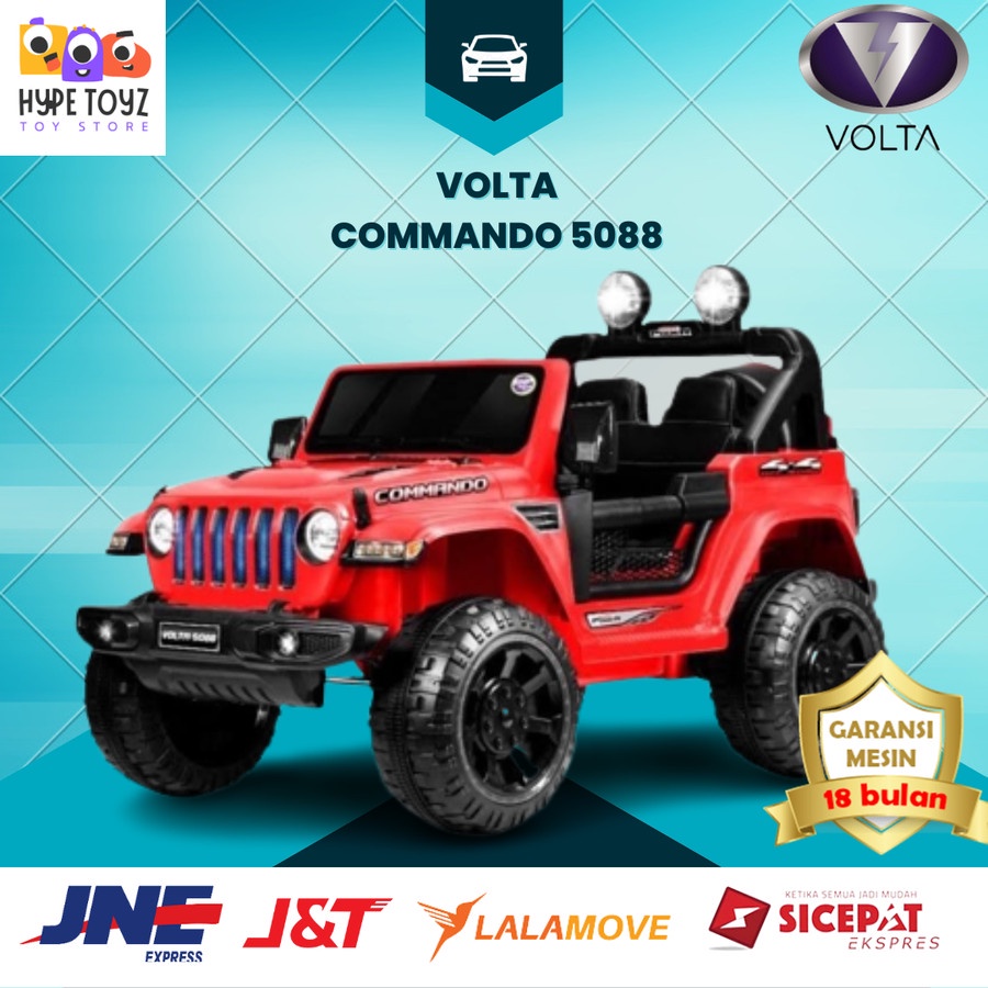Mainan Anak Mobil Aki Jeep Commando VOLTA 5088