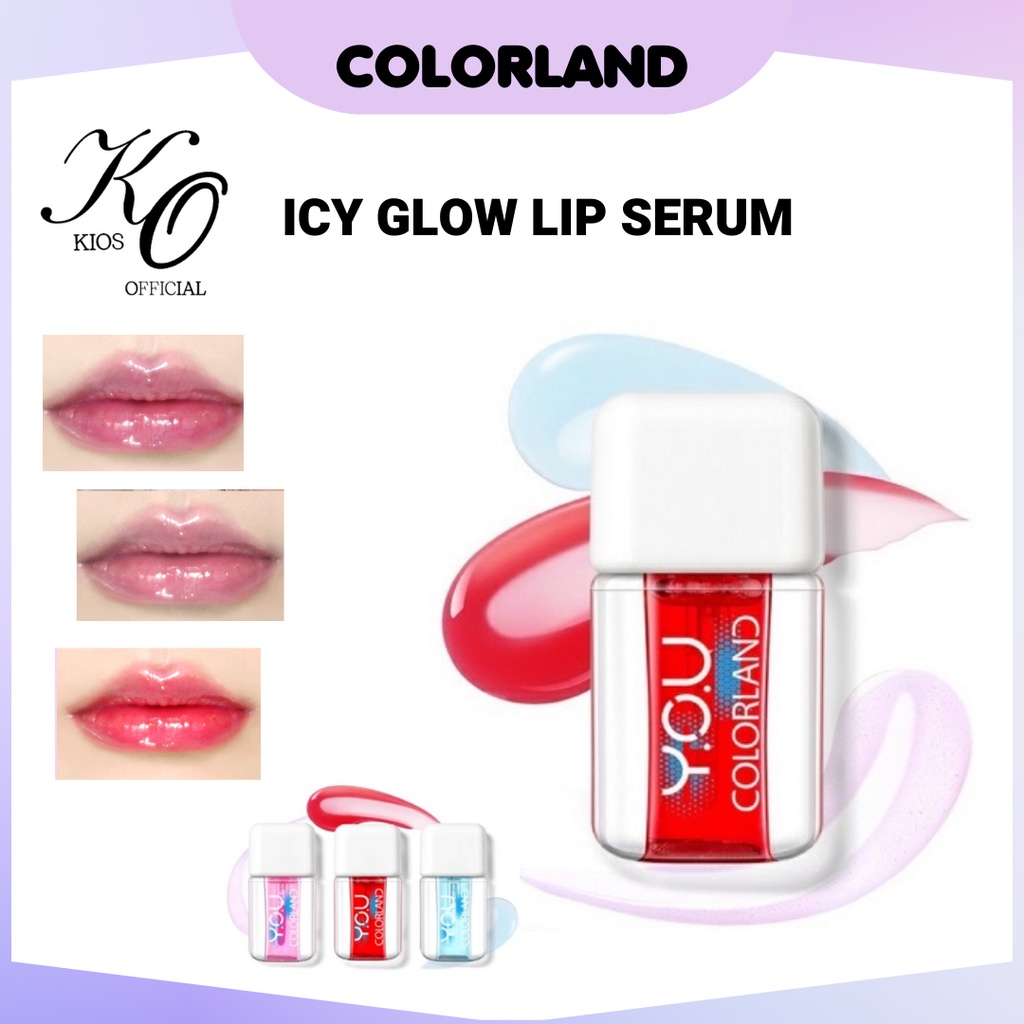 You Colorland Icy Glow Lip Serum | Serum Bibir | Vitamin E | Pelembab Gloss Bibir Hitam