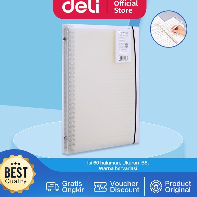 

➽Baru YM0OE Deli Loose-Leaf Buku Notebook B5 60 lembar HB560 Q38 Bayar Di Tempat