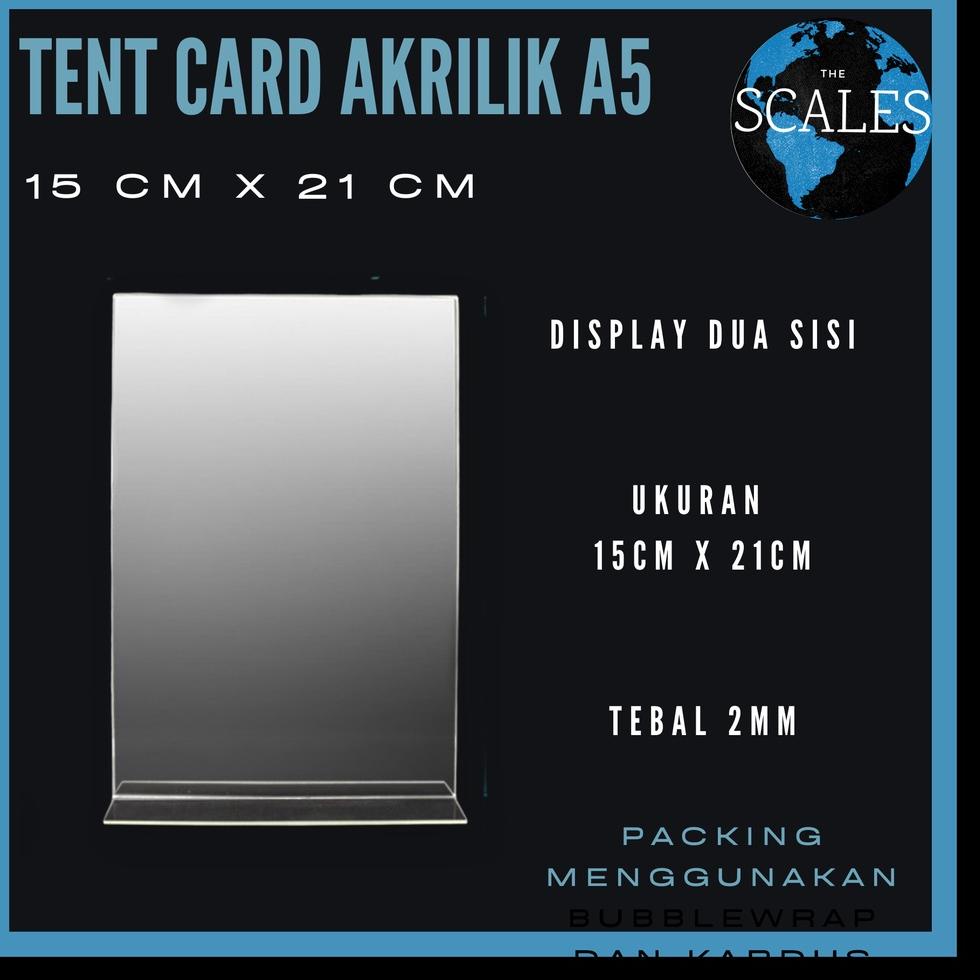 

New-F37T㊛| Tent Card Holder Acrylic/Akrilik a5 top produk