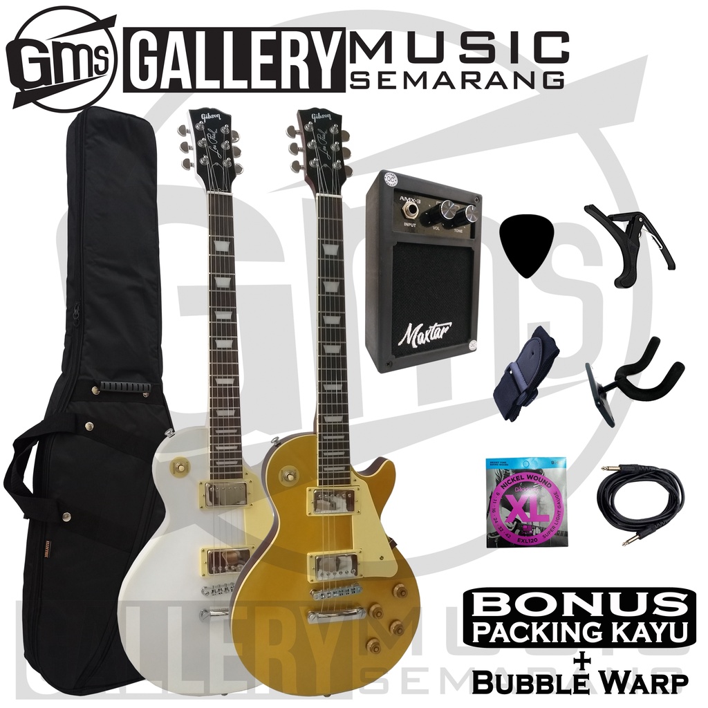 Gitar Elektrik Gibson Les Paul Bonus Bubble Warp dan Packing Kayu