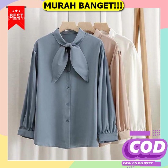 Blouse Korea / Blouse Wanita / Atasan Wanita / Baju Wanita Murah Cod  Osela Top Blouse Kemeja Korean
