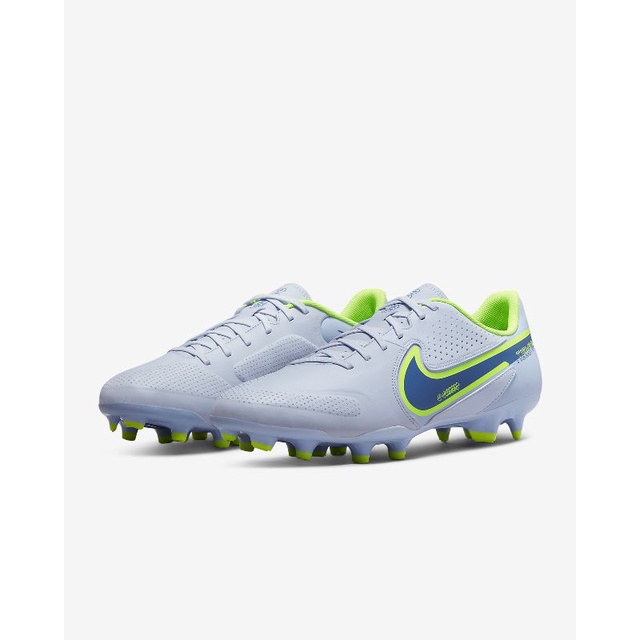 Sepatu Bola Nike Tiempo Legend 9 Academy FG Football Grey/Light Marine/Volt/Dark Marina Blue