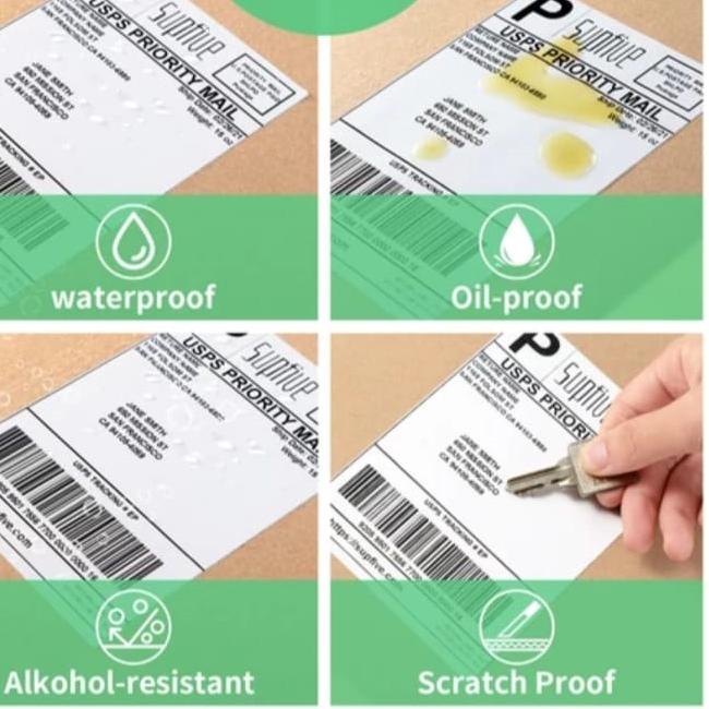 

►®◄ Kertas Thermal Label Barcode Lipat 100x150 mm isi 500 Pcs High Quality