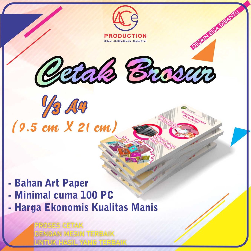 

CETAK BROSUR A6 A5 A4 1 SISI 2 SISI