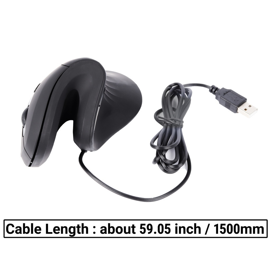 Jsy-11 Mouse Ergonomis Mouse Vertikal Kabel DPI Adjustable 800-1200-2400-3200 Mice Untuk PC Laptop