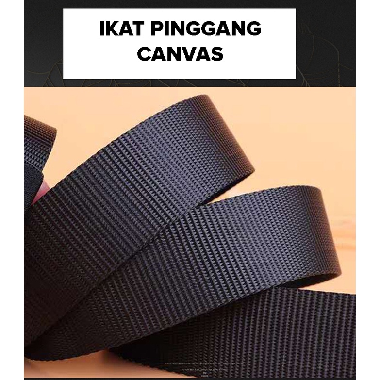 Ikat Pinggang Kain / Kanvas dengan Kepala Plastik - Webbing Belt Anti Metal Detector - MBELT (COMB)