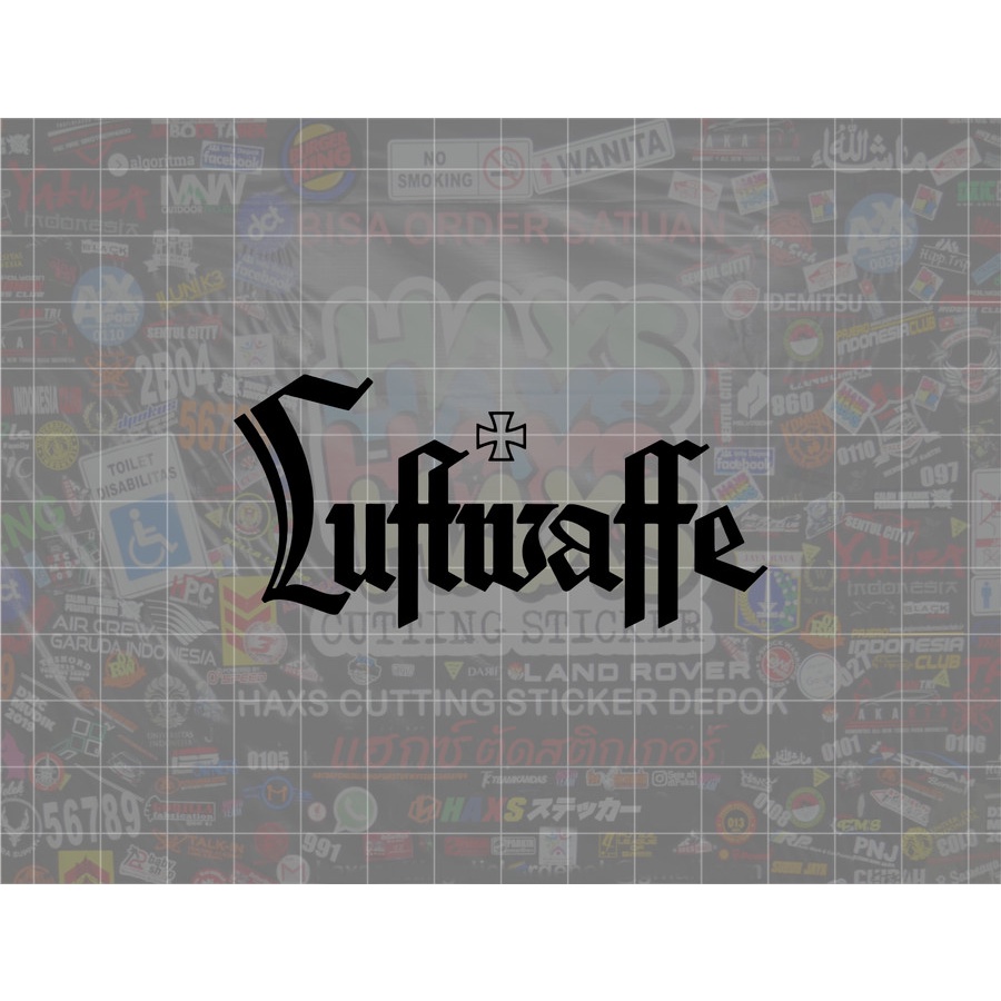 Cutting Sticker Luftwaffe Ukuran 8 Cm Untuk Motor Mobil