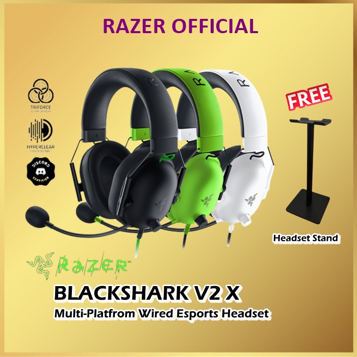 Razer BlackShark V2 X 7.1 Surround Sound Gaming Headset Black Shark