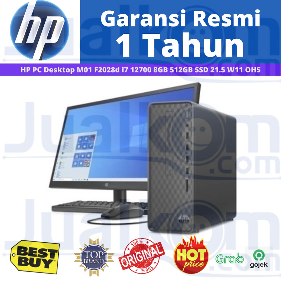 HP PC Desktop M01 F2028d i7 12700 8GB 512GB SSD 21.5 W11 OHS