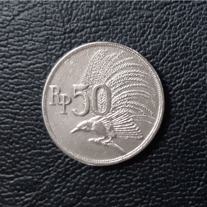 Uang koin kuno 50 Rupiah Cendrawasih 1971
