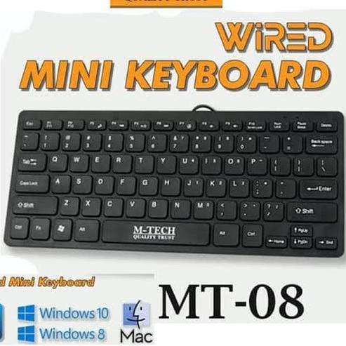 Stok Terbatas KEYBOARD MINI MTECH MT-08 - KEYBOARD USB EXTERNAL UNTUK LAPTOP/KOMPUTER PLUG AND PLAY