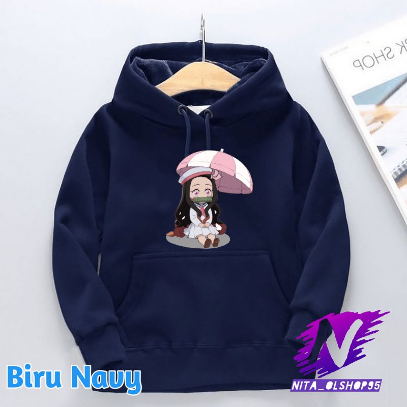 chibi nezuko hoodie sweater anak anime nezuko