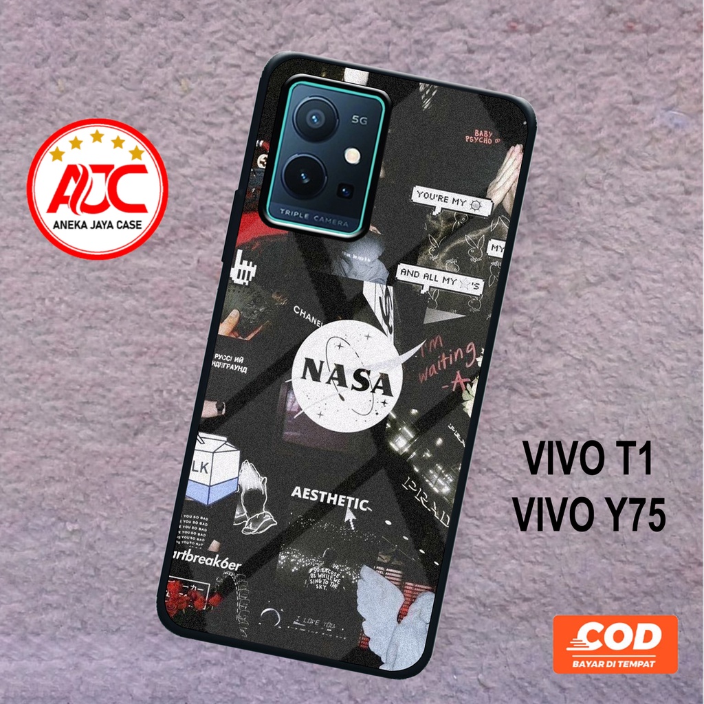 Case VIVO T1 Y75 Motif [ NASA ]  Casing VIVO Y1 Y75 Hardcase Casing Softcase Aneka jaya case Aneka j