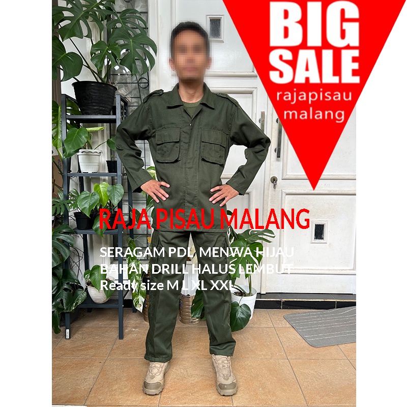 STELAN Stelan PDL Menwa/Seragam TNI - Hijau Army, XL 1 SETEL