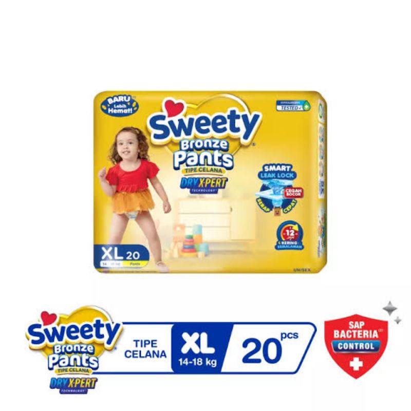 Pampers  Sweety Bronze Pants XL20 Murah