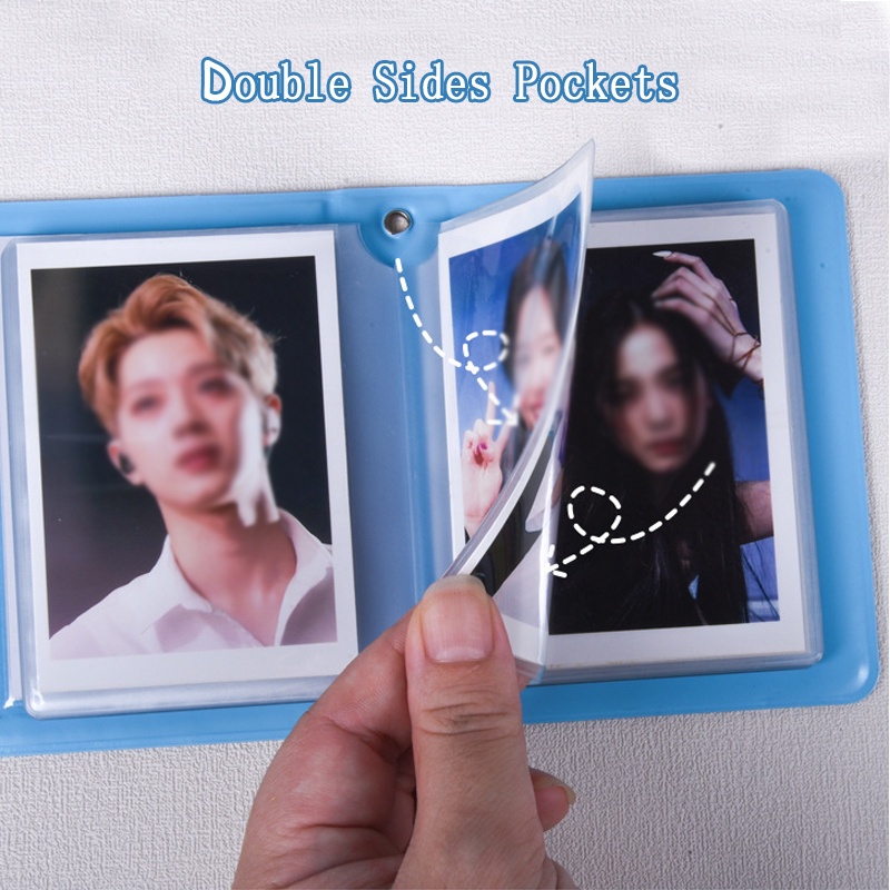 Sanrio Album Foto polaroid 2r 3 inci bahan 40 Kantong PVC Halaman Dalam Kartun Kartu Buku Idol Pas Foto Penyimpanan Mini Mengumpulkan Buku