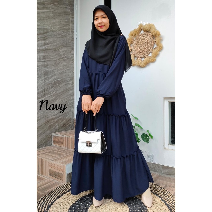 Gamis Firda Susun Wolfis Size M L XL Termurah