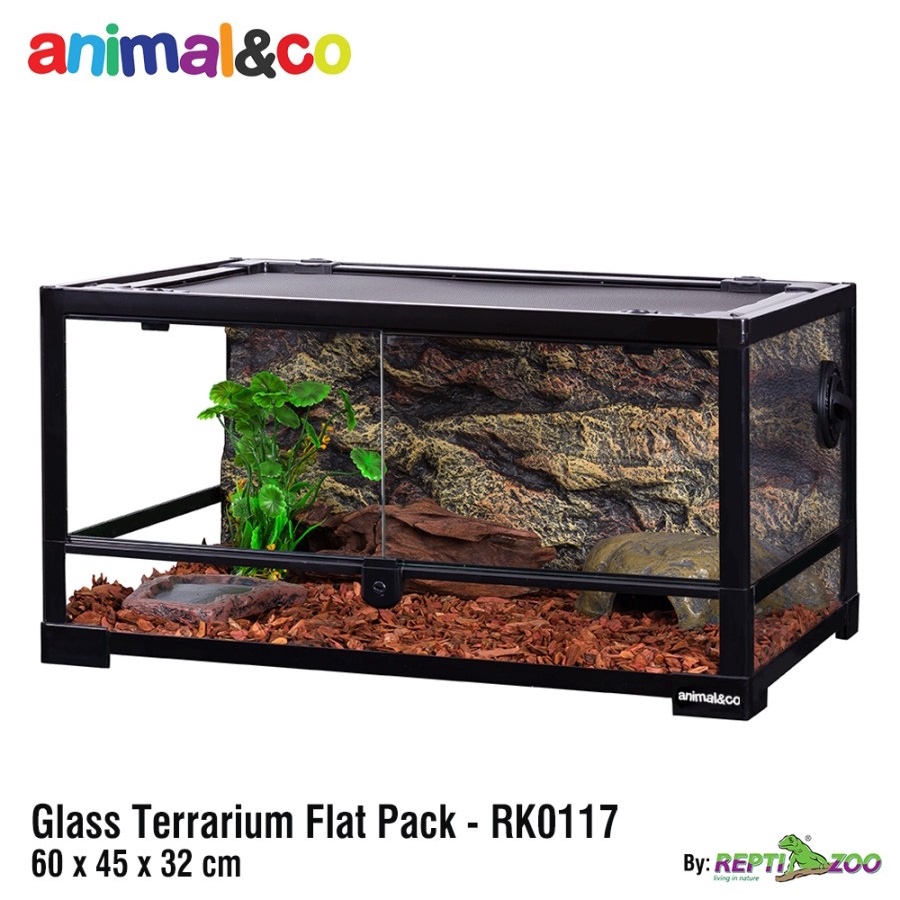 Animal&co Glass Terrarium 60x45x32cm by Reptizoo RK0117
