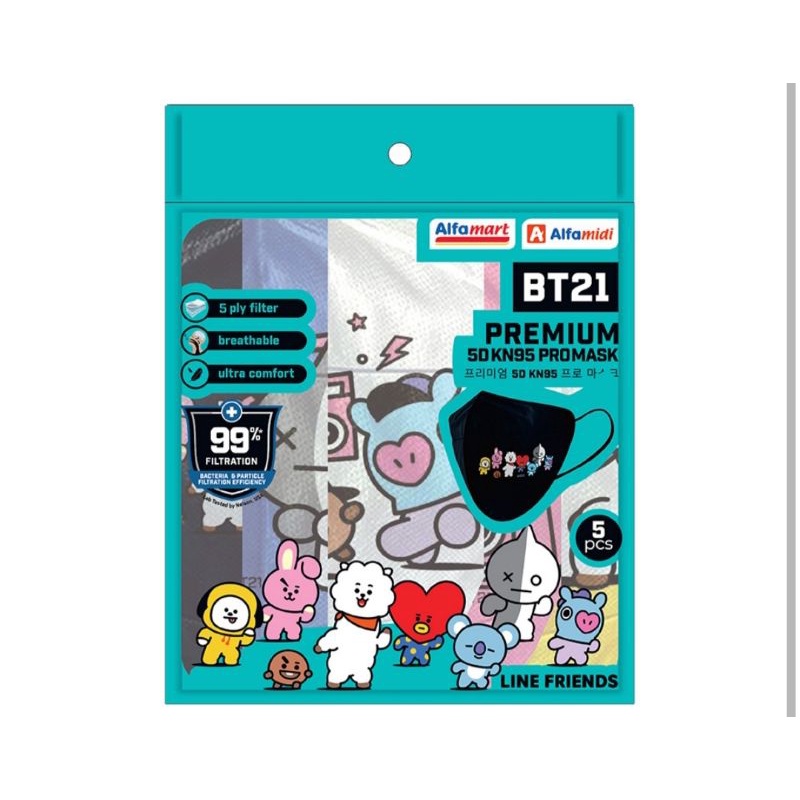 MASKER KN95 BT21 EDISI BTS DEWASA