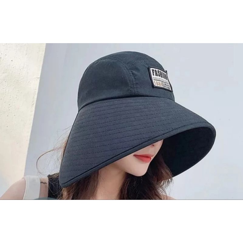 topi lebar pantai anti uv/topi praktis lipat