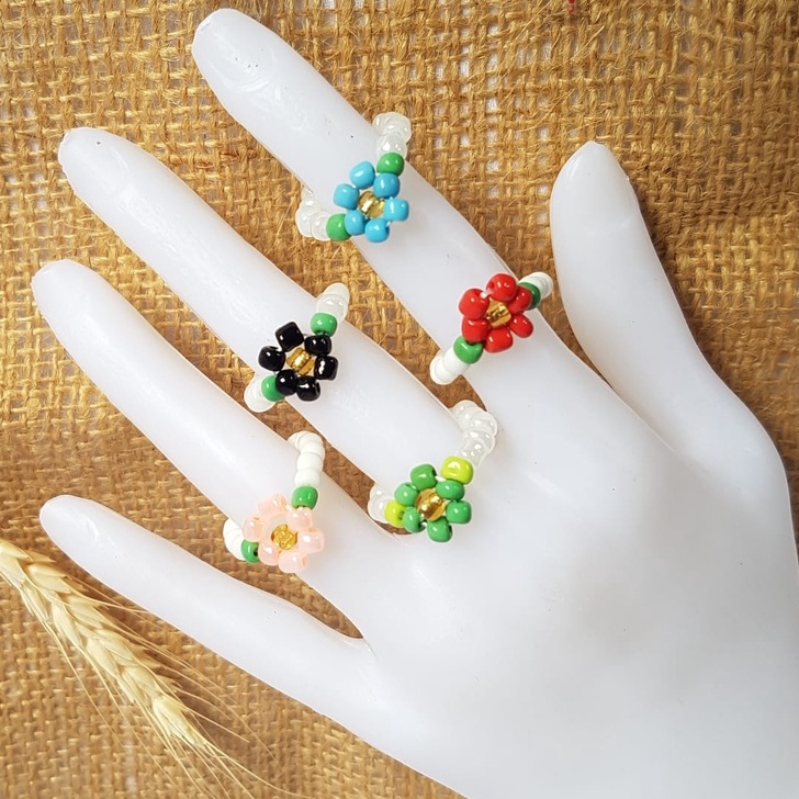 Daisy beads ring I cincin KPOP I aesthetic ring