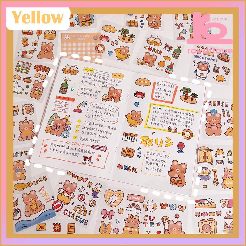 

COD20PCS/Set Stiker Motif Kartun Korea Lucu Anti Air Dekorasi pola kecil Handbook Scrapbook DIY-love