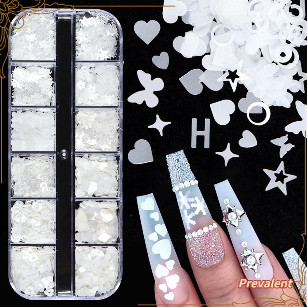 Preva 12kisi Nail Art Payet Kuku Dekorasi Aksesoris Campur Manikur Hias Huruf Slice Flake