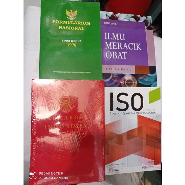 

paket 4 buku farmasi f3, iso, imo dan fornas