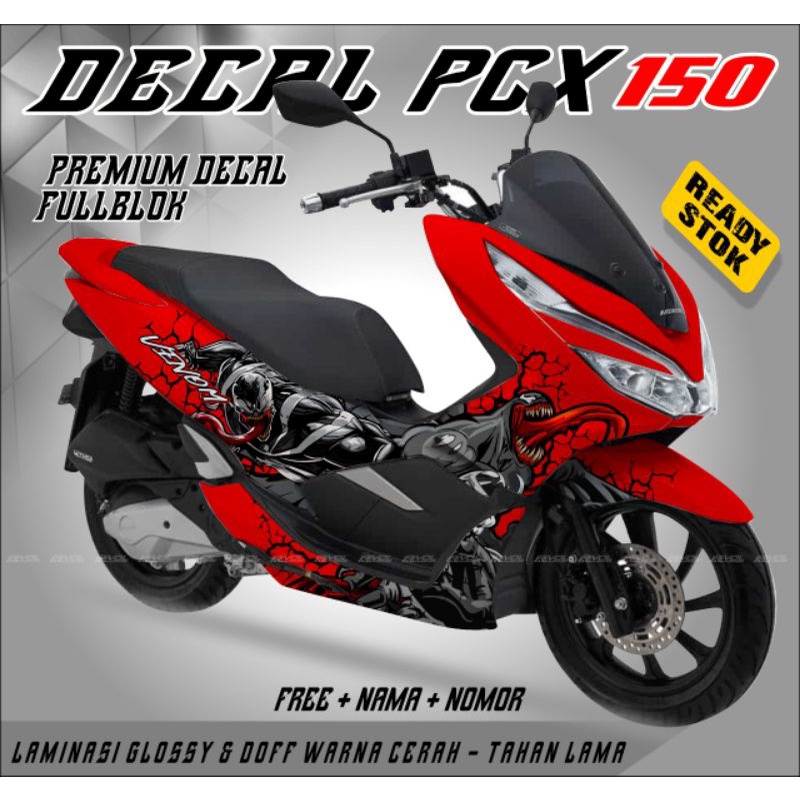 STICKER DECAL VARIASI HONDA PCX 150 2019 FULL BODY STRIPING DECAL VARIASI MOTOR PCX OLD 150