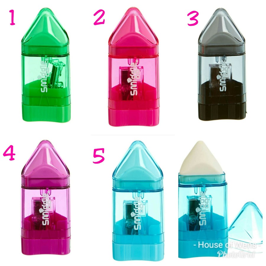 

SMIGGLE PENCIL SHARPENER ERASER 2IN1 - RAUTAN PENGHAPUS SMIGGLE