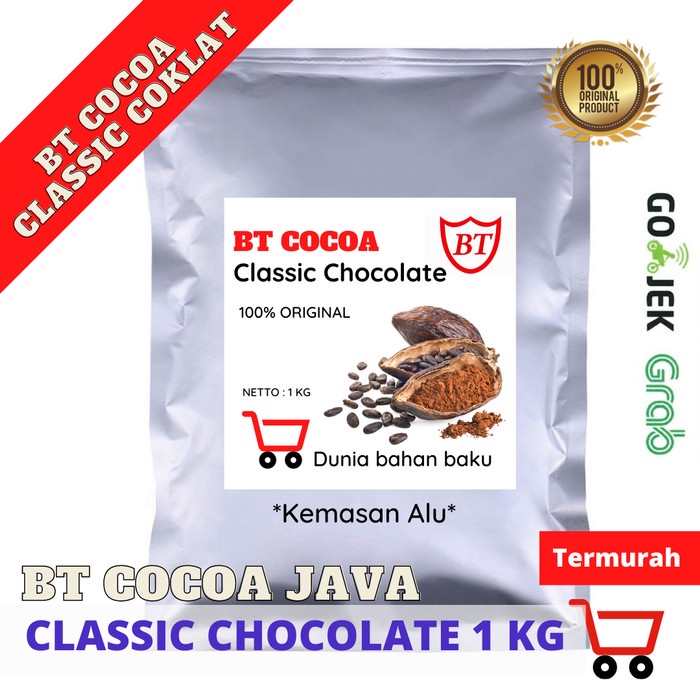 

BT COCOA JAVA CLASSIC POWDER BT 1000 A 1 kg coklat ASLI