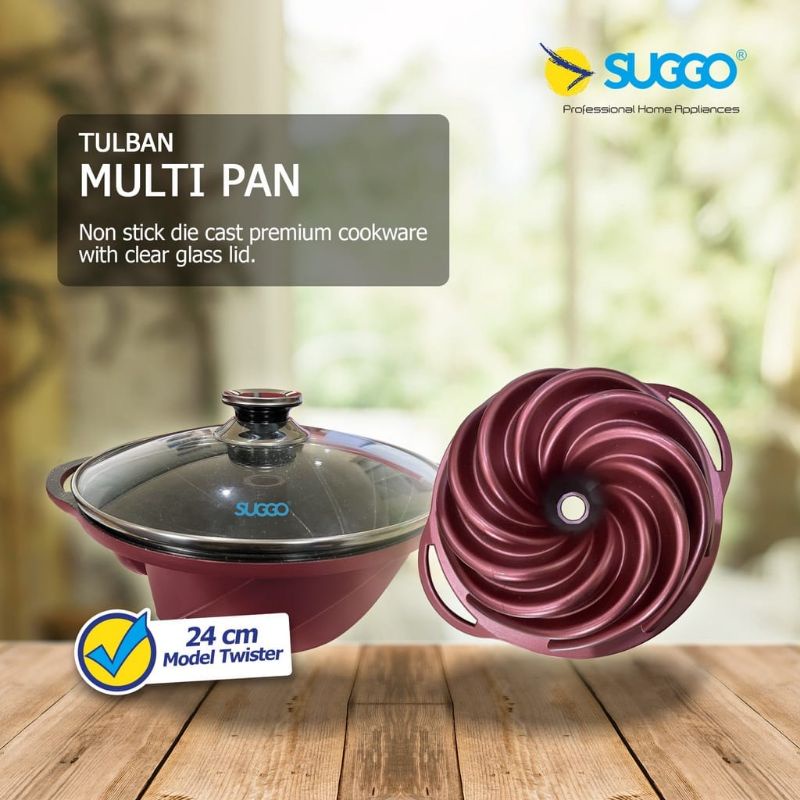 Cetakan Kue Bolu Tulban Multipan Suggo Baking Pan Tutup Kaca