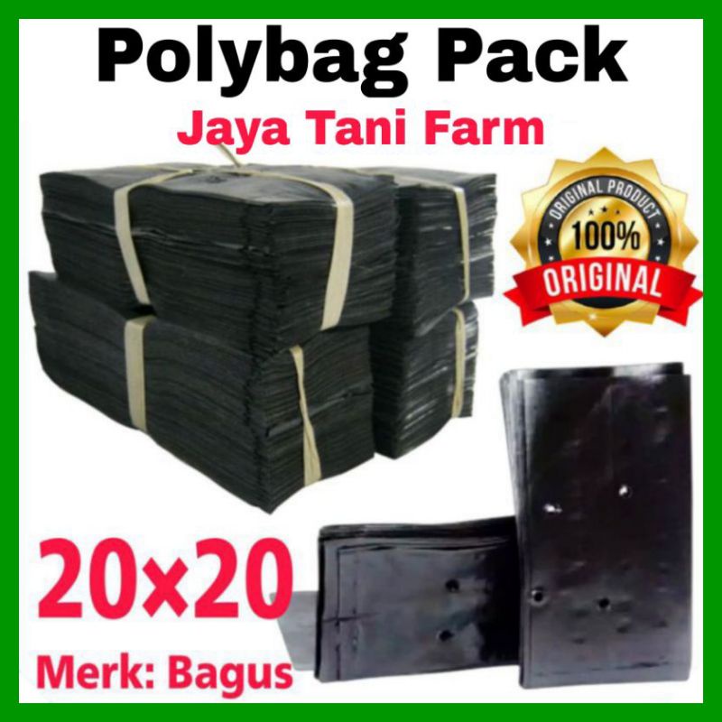 Polybag Polibek Per pack Uk 20 × 20 Kualitas Tebal Super Unggulan / Bagus Berkualitas / Polybag Teba