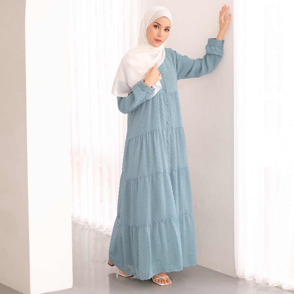 RUBY BLUE TOSCA Dress Pesta Dress Mewah Dress Busui Friendly Dress Premium