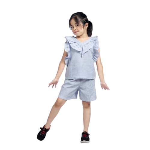 TokoMilkan - Setelan Anak Perempuan Lucu / Setelan Anak Motif Salur GANEETA SET Kids