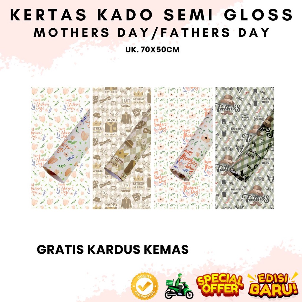 

Kertas Kado Wrapping Paper Mothers Day / Fathers Day