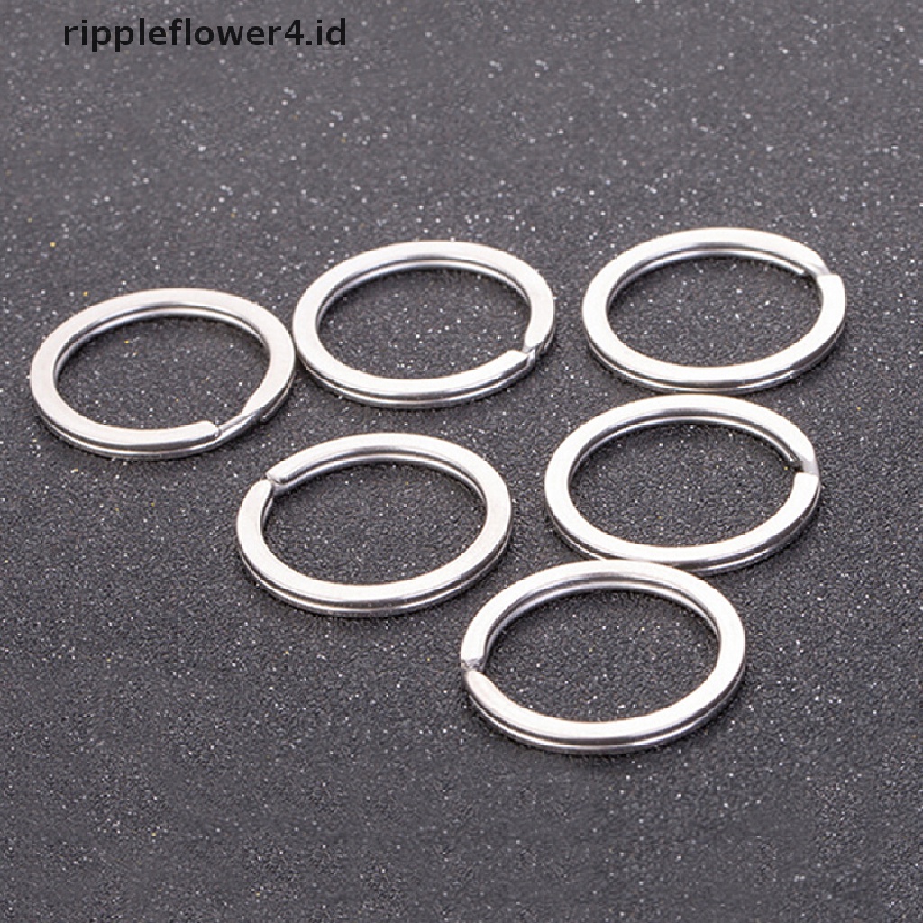 {rippleflower4.id} 30pcs Dipoles Silver Split Ring Keyrings Gantungan Kunci Hoop Loop Key Holder DIY~