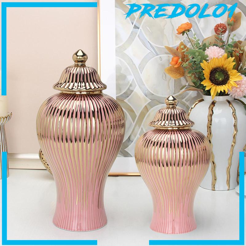 [Predolo1] Toples Jahe Porcelain Mewah Ringan Vas Bunga Keramik Rangkaian Bunga