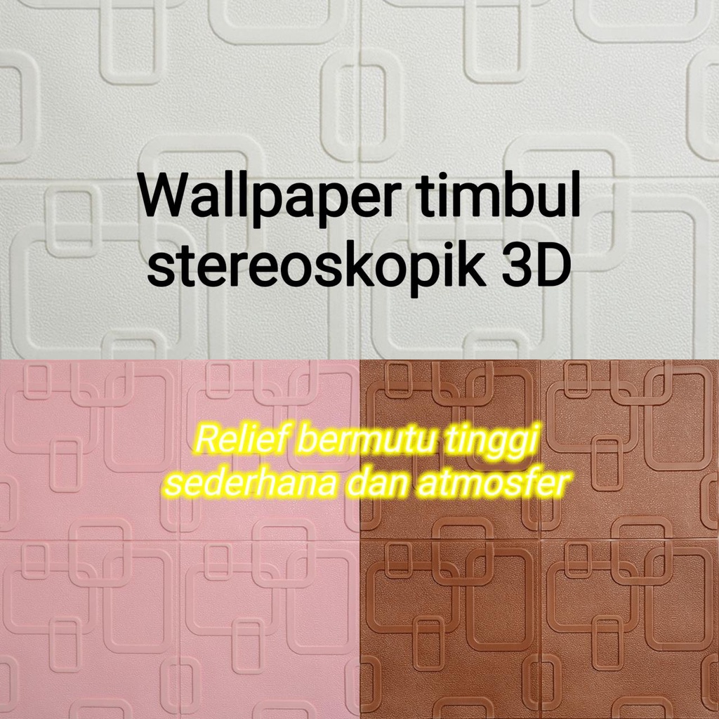 3D tiga dimensi ubin dinding ruang latar belakang dinding kamar tidur kepribadian kreatif wallpaper 