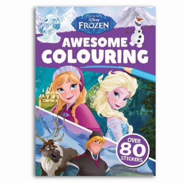 

Buku Aktivitas Mewarnai Awesome Colouring Frozen Elsa Plus 80 Stickers #Original