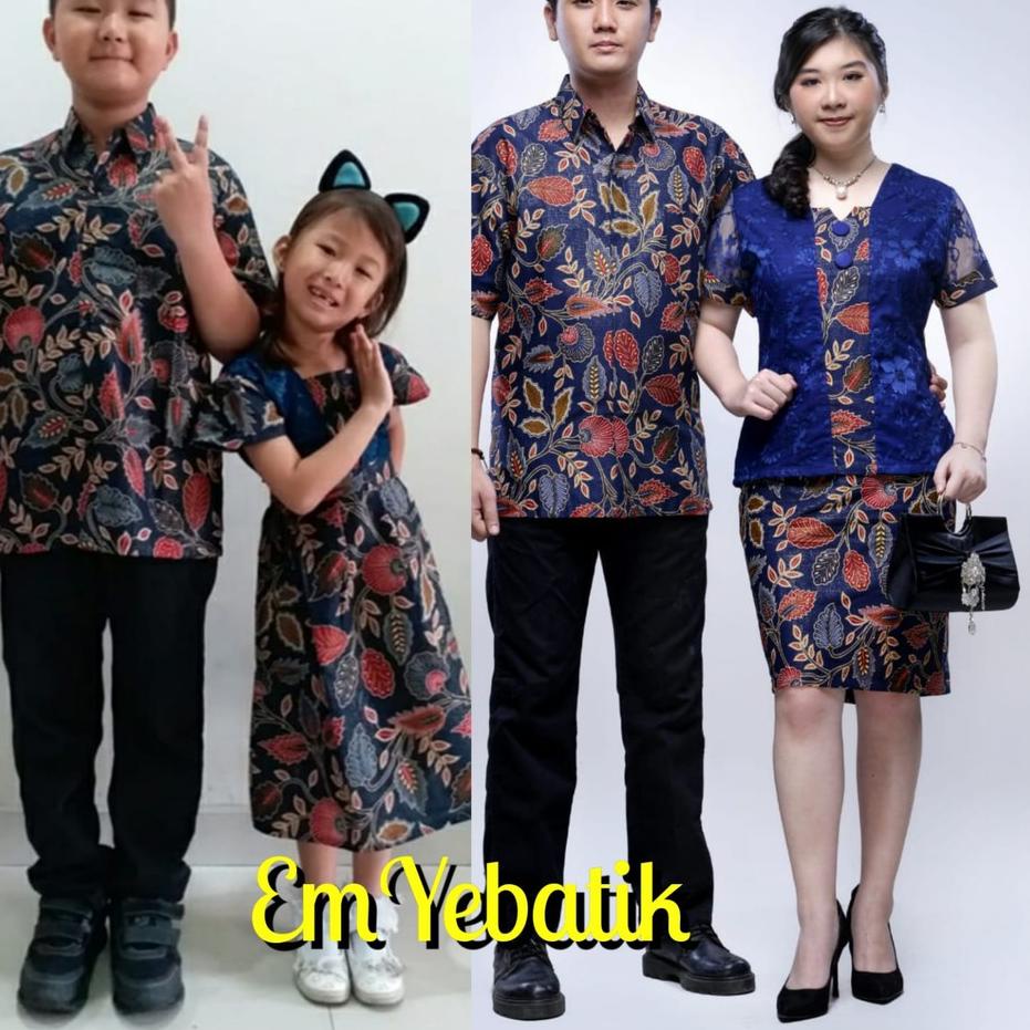 Best Seller SARIMBIT KELUARGA/ FAMILY ROK N BLUS WANITA MAHADEWI PRODO BROKLAT BIRU DONGKER