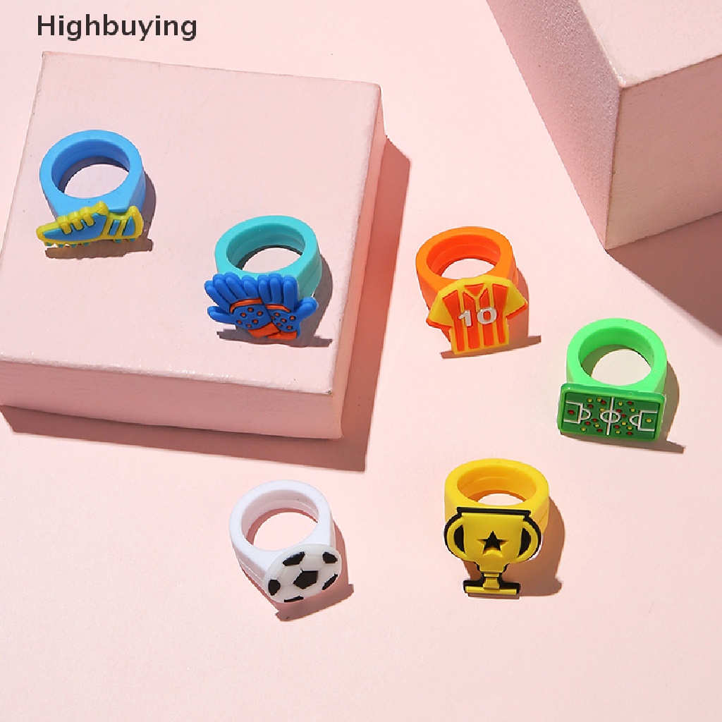 Hbid Cincin Bola Lingkungan Gadis Cowok chindren PVC Silikon Ring Handmade Cincin Kartun Anak Glory