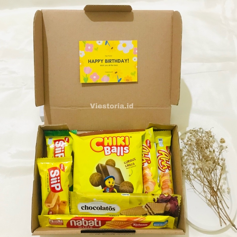 

[VIESTORIA HAMPERS] Hampers Snack, Snack Box, Gift Box, Hampers Birthday, Kado/Hampers Ulang tahun, Hampers Anniversary, Hampers Wisuda, Hampers untuk pacar, Snack box murah terjangkau